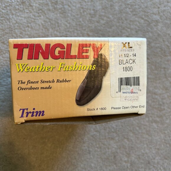 Tingley #1800 Weather Fashions Stretch Rubber Overshoes XL 11.5-14 New in Box - Picture 3 of 6